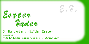 eszter hader business card